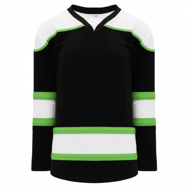 SELECT HOCKEY JERSEYS H7500 - Black, White, Lime Green Thumbnail