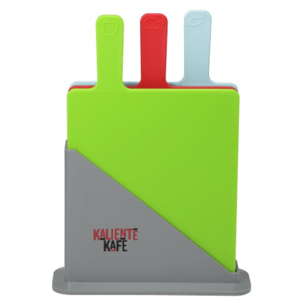 3 Piece Cutting Board Set with Holder Thumbnail