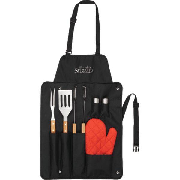 BBQ Now Apron and 7 piece BBQ Set Thumbnail